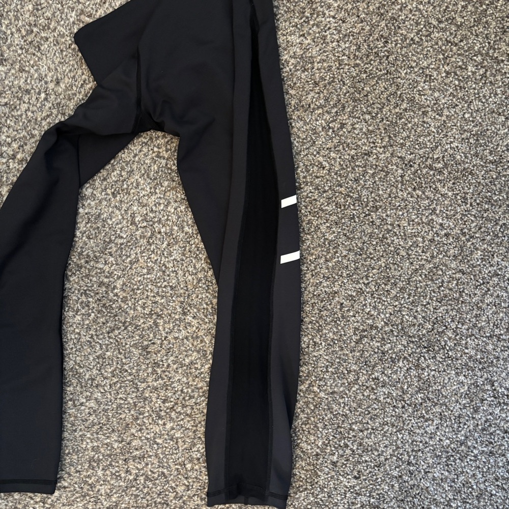 ZYIA Black Leggings with White Stripe Accent - Picture 4 of 4